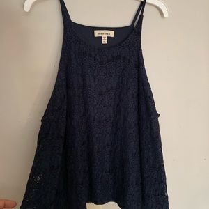 Long crop tank top